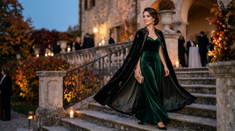 Elegante Capes und Stolas: So stylst du stilvolle Cover-ups über deinem Abendkleid im Herbst 2026